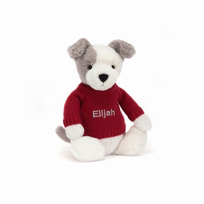 Jellycat Bashful Terrier with Red Jumper | FHCA-74952